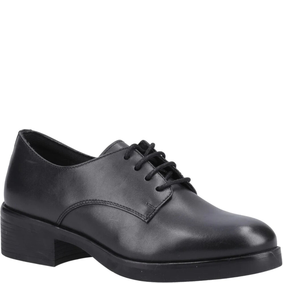 Hush Puppies (Uk 4, ) Anastasia Girls Leather School Shoes Black