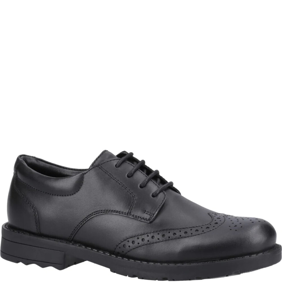 Hush Puppies (Uk 3, Black) Brian Boys Leather School Shoes Black