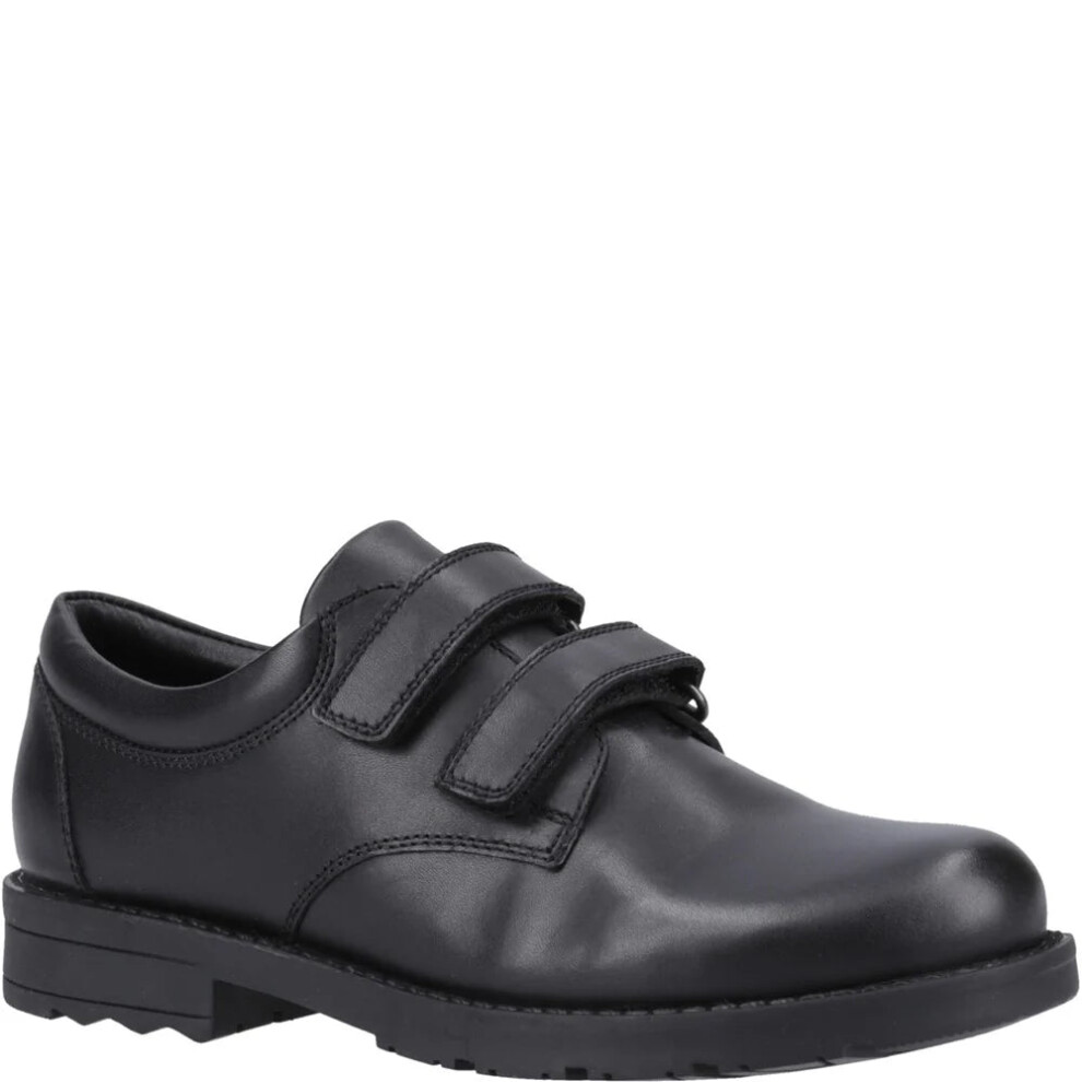 (UK 6, Black) Hush Puppies BARRY Boys School Shoes Black