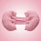 U-shaped Pregnancy Pillow Pink Comfortable Support for Side Sleepers 3