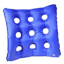 Air Inflatable Hypoallergenic Seat Cushion Backrest Blue