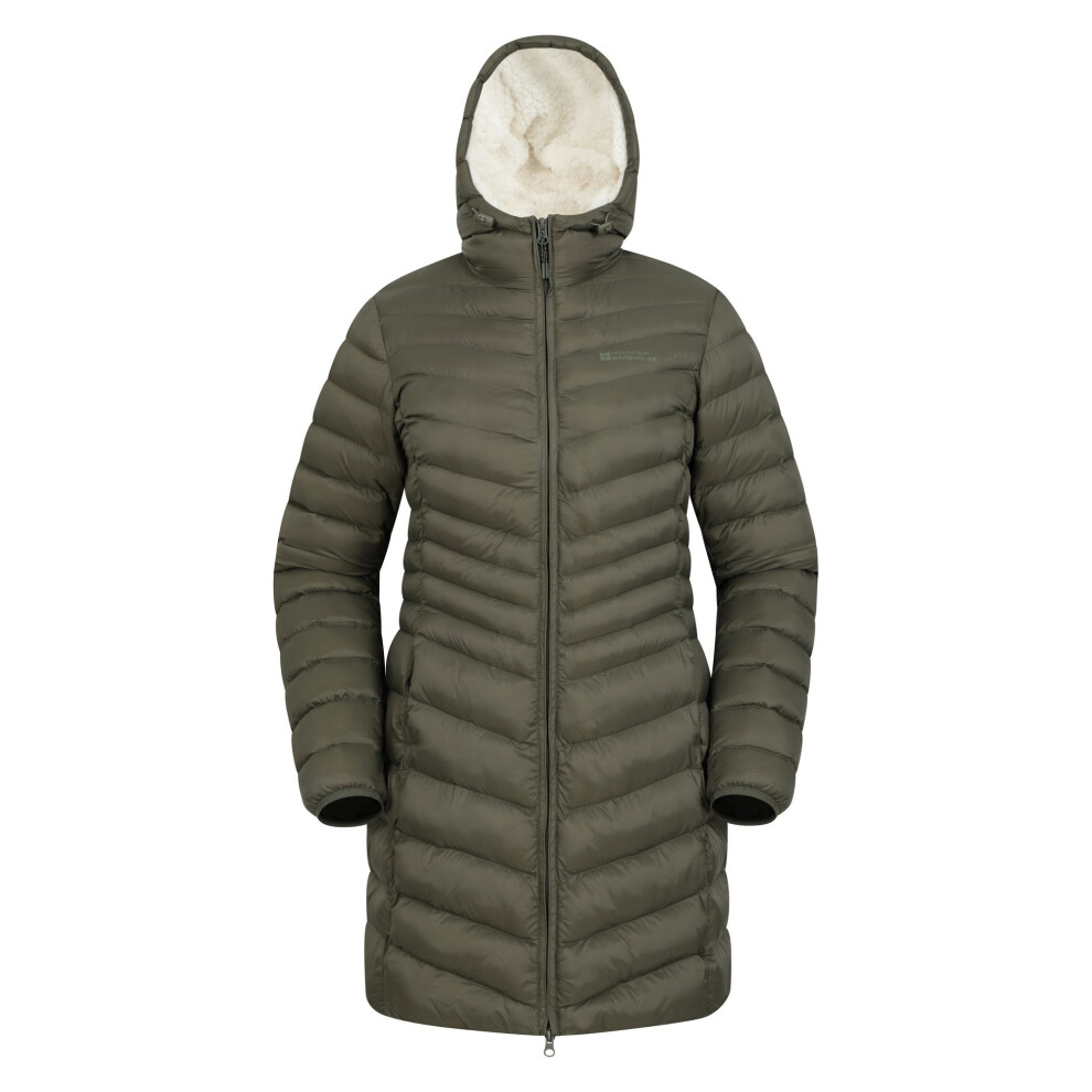 Mountain Warehouse Women's Green (12 Uk, Khaki ) / Florence Faux Fur Lined Padded Jacket