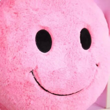 (Pink) Cute Smiling Plush Throw Pillow - Soft Sofa, Car, Office Cushion, Home Decor Gift