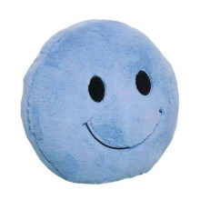 (Blue) Cute Smiling Plush Throw Pillow - Soft Sofa, Car, Office Cushion, Home Decor Gift