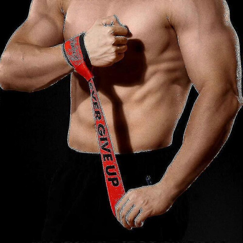 (blue) 2pcs Weight Lifting Straps Cushioned Wrist Strength Training 2