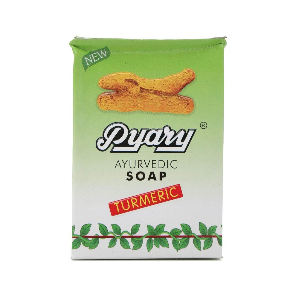 (PACK OF 2) Pyary Ayurvedic Soap Turmeric | Reduces Dryness |Scar Remover