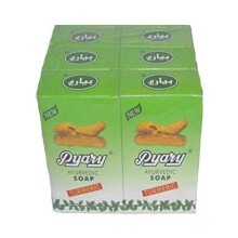 Pyary Ayurvedic Soap Turmeric 6Pcs | Reduces Inflammation & Dryness | Scar Remover