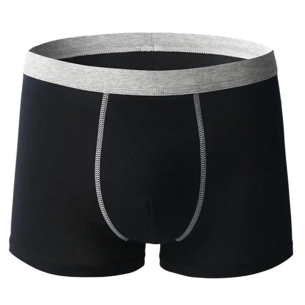 (black, 3XL) Plus Undies Large Size Men Underwear Fat Male Panties Bigger Cotton Boy Boxer Shorts Comfortable Underpants L Xl 2xl 3xl 4xl 5xl