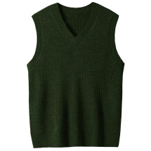 (4XL, Dark green) Mens Solid Sleeveless Pullover Outerwear Vest