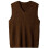 (4XL, Brown) Mens Solid Sleeveless Pullover Outerwear Vest 1