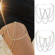 Fashion Crystal Leg Chains Glitter Body Chain Summer Thigh Chain Women Girls Body Jewelry