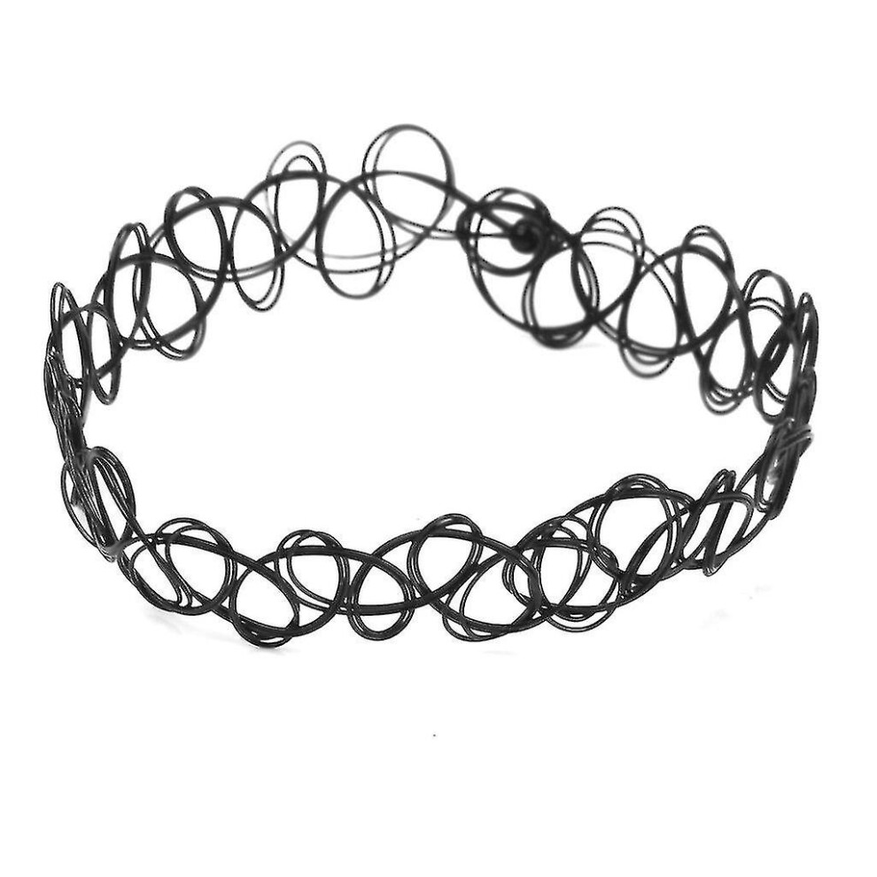 Bracelet De Cheville Vintage Tatouage Noir Elastique Bracelet De Cheville Retro Henné-image