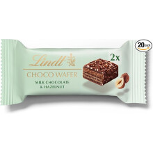 Lindt Choco Wafer Milk Chocolate & Hazelnut Treat Pack 30g (Case of 20)