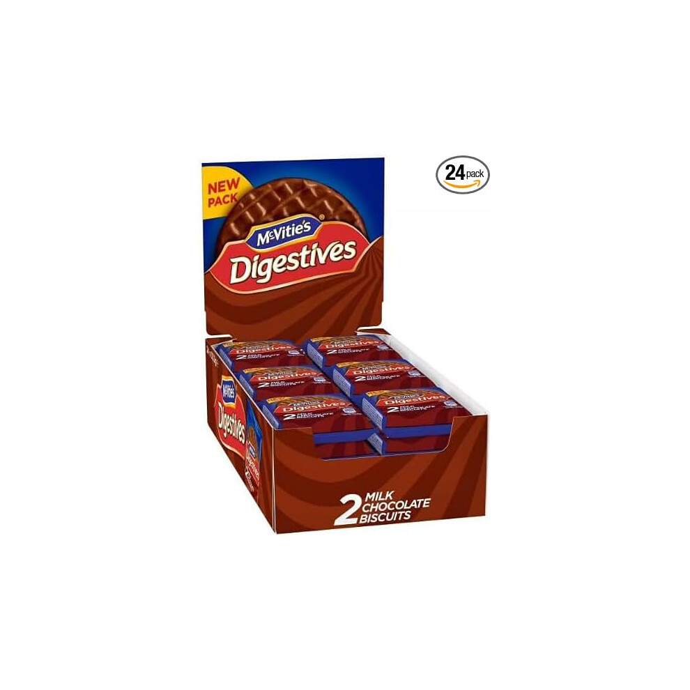 McVitie's Milk Chocolate Digestives To Go, 33.3 g (Pack of 24)