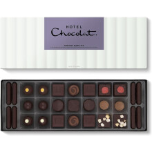 Hotel Chocolat Serious Dark Fix Sleekster - 29 High-Cacao Dark Chocolates, 305g - Suitable for Vegetarians - Chocolate Gifts For Birthday