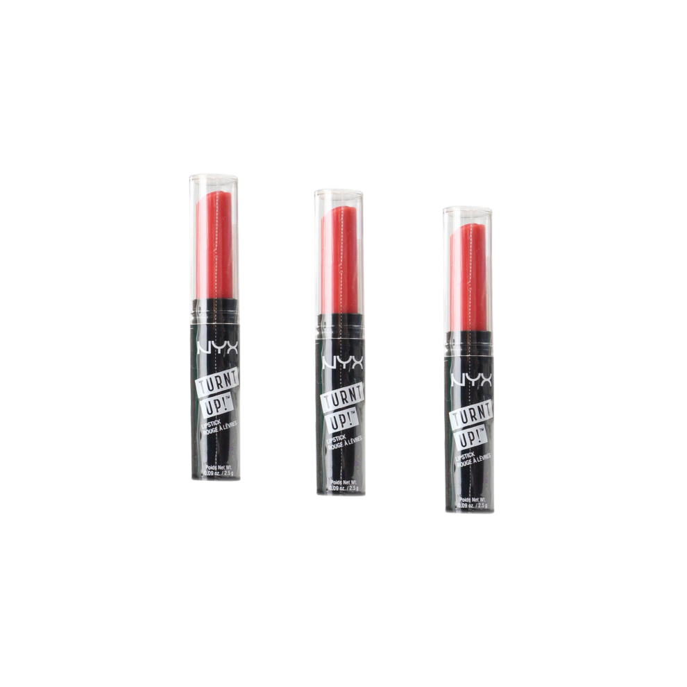 3pcs Nyx Professional Makeup 2.5g Turnt Up Lipstick - 14 Rags To Riches