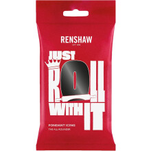 Renshaw Just Roll With It Fondant Icing - Jet Black, 1 kg (Pack of 1)