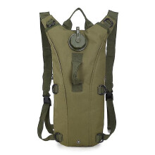 (ArmyGreen) Tactical Outdoor Water Bag Backpack 3l Hiking Camping Water Pack Mountaineering Cycling Sports Portable Hydration Backpack