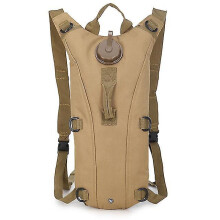 (Khaki) Tactical Outdoor Water Bag Backpack 3l Hiking Camping Water Pack Mountaineering Cycling Sports Portable Hydration Backpack