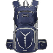 (Navy bag only) Sport Cycling Rucksack Running Water Bag Storage Hydration Backpack Ultralight Hiking Bike Riding Pack Bladder Knapsack
