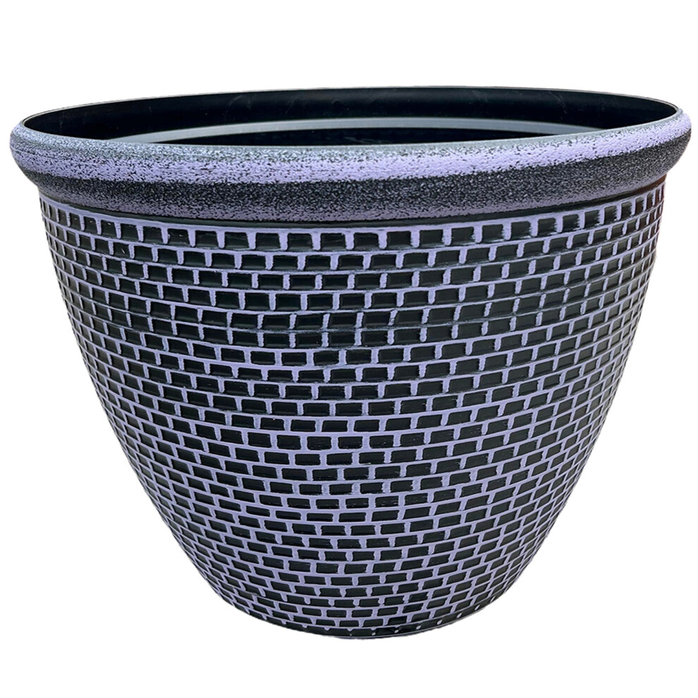 (Purple, Single) Cromarty Plant Pot 36cm Plastic Flower Planter