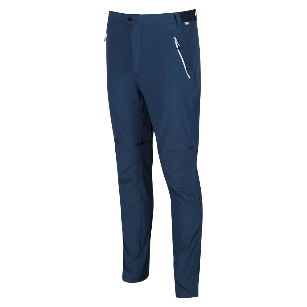 (34S, Moonlight Denim) Regatta Mens Mountain Zip-Off Trousers