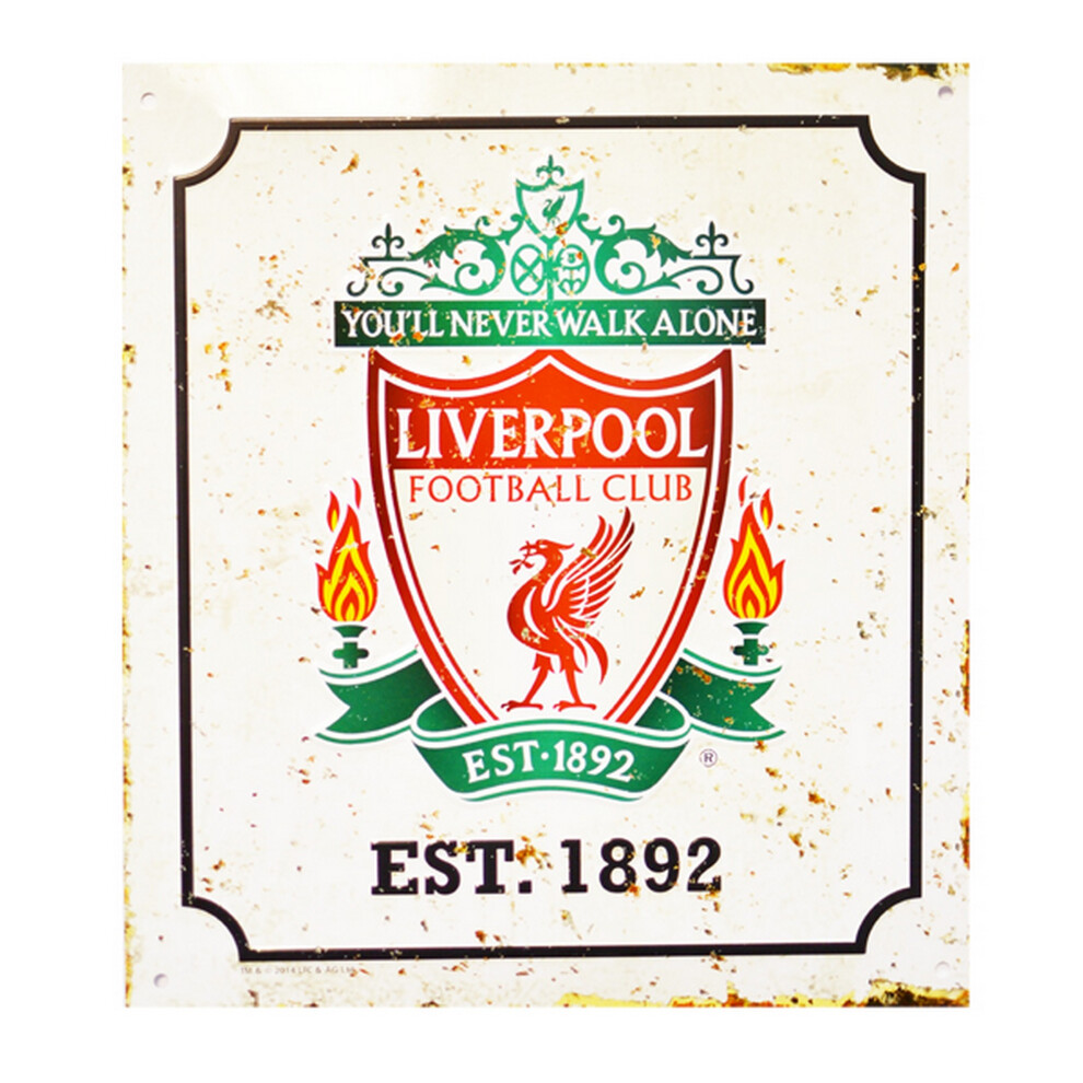 Liverpool FC Official Retro Football Crest Bedroom Sign