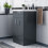 NES Home Nes Home Dark Grey 500mm Floor Standing Vanity Unit & White Basin Flat Pack 3