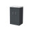 NES Home Nes Home Dark Grey 500mm Floor Standing Vanity Unit & White Basin Flat Pack 6