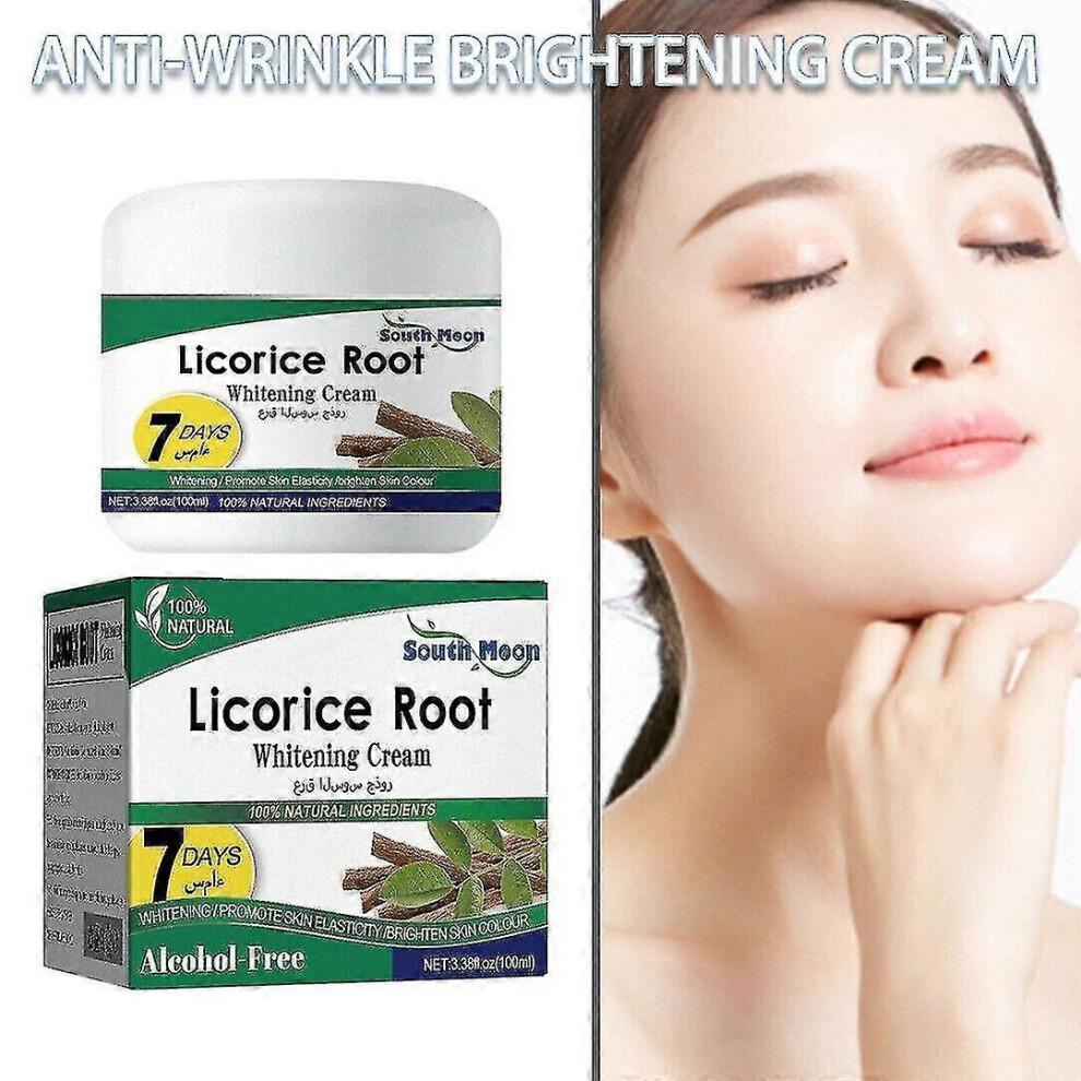 Licorice Root Whitening Face Cream Lighten Dark Spot Anti Wrinkle