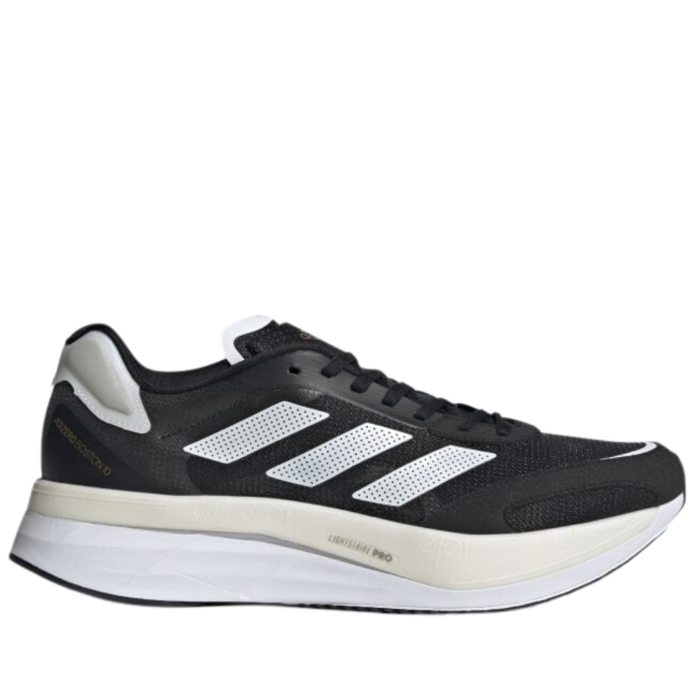 (US 9) Adidas Womens Adizero Boston 10 Running Shoes - Black/White/Gold