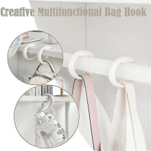 (White) Purse Hook For Desk, Bag Hook & Bag Holder For Table, Portable Purse Hanger Holder, Travel Luggage Hook, Purse Accessories
