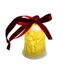 Lovely Christmas Bell Mini Lithophane Dome LED Tealight - Snowman