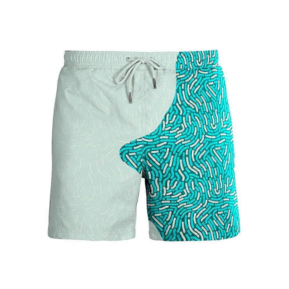 (xl, green) New children's magical color changing beach shorts swimming trunks swimwear quick dry bath high quality-image-OPC-PFTYMDJ-NEW