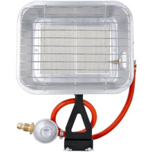 Portable Gas Heater 4.5 kW Calor Gas Heater With Heating Area 20-60 sqm, Adjustable Heating 70cm Hose 37mbar Pressure Regulator Bottle Mounting Space