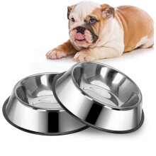 Large Stainless Steel Dog Bowl - Food &amp; Water