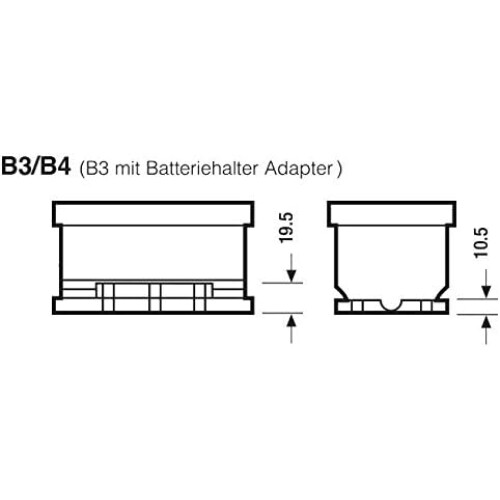 YBX3063 12V 45Ah 425A SMF Battery 2