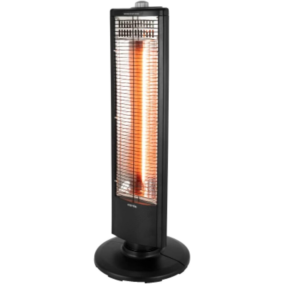 Warmlite WL42013 Infrared Heater with Oscillation, Adjustable Thermostat and Overheat Protection, Black