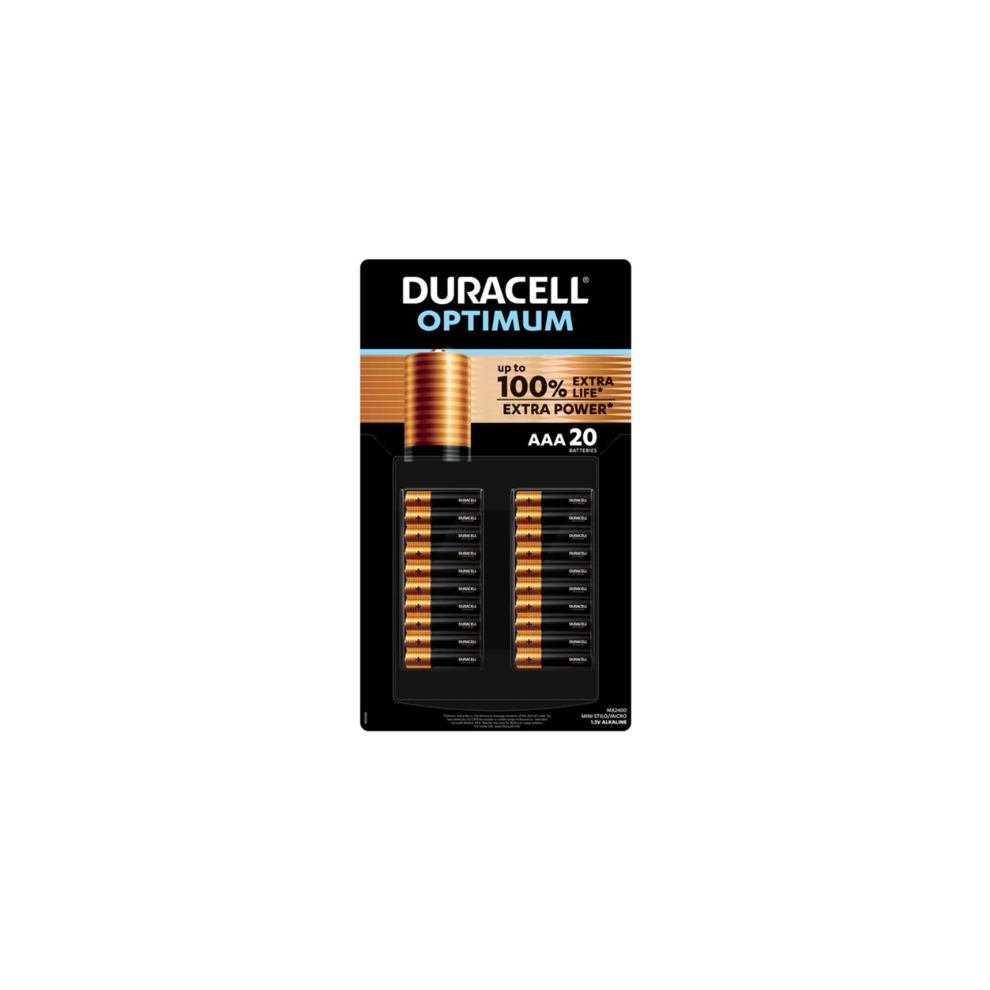 Duracell Optimum AAA Batteries - 20 Pack