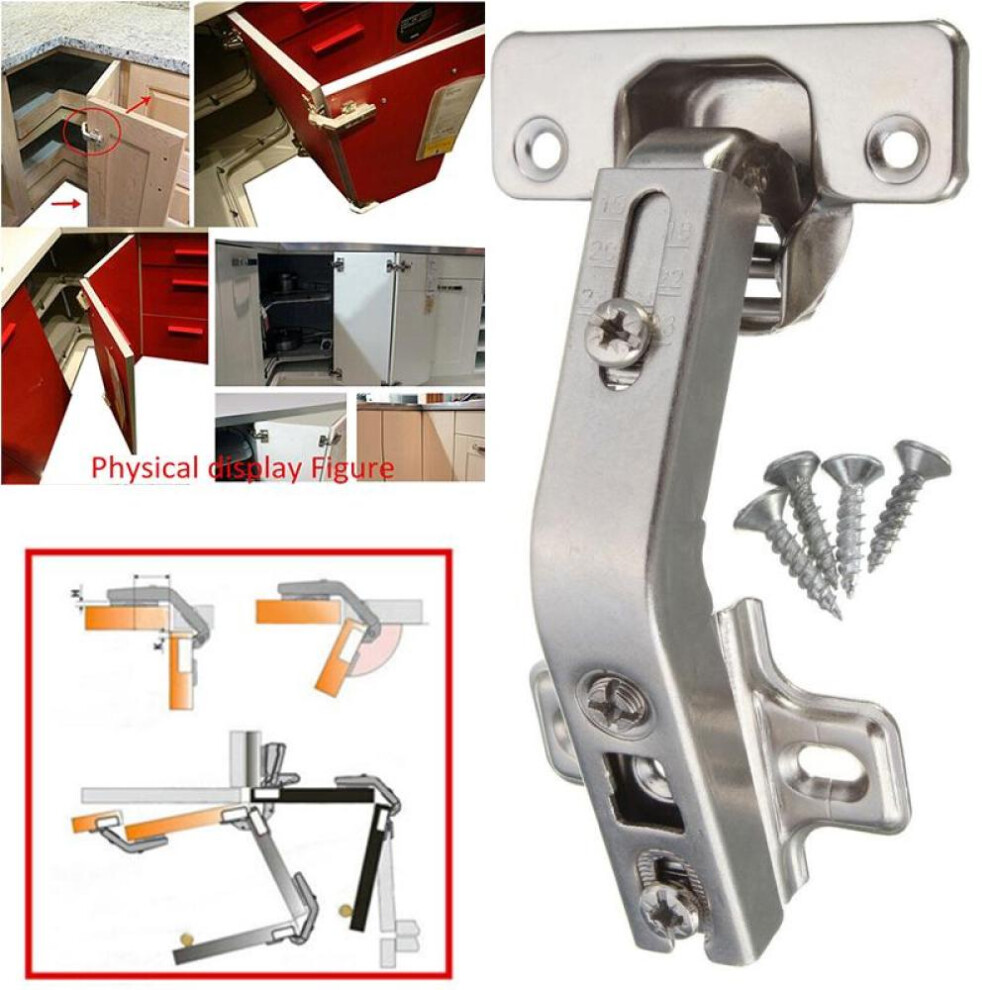 135 Corner Folded Cabinet Door Hinges Kitchen Bathroom Cupboard Hinge 2 Holes