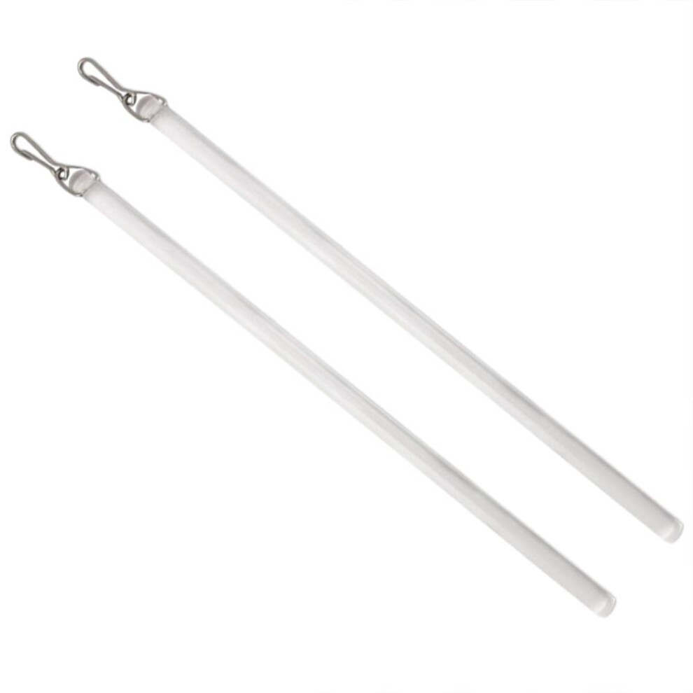 (as the picture) Pack Of 2 Acrylic 17inch Curtain Pull Wand Drapery Control Pull Rod Stick With Hook For Opening And Closing Curtain