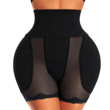 (black, L) Padded Hip Butt Lifter Panties High Waist Trainer for Women Tummy Control Body Shaper Hip Enhancer Thigh Slim