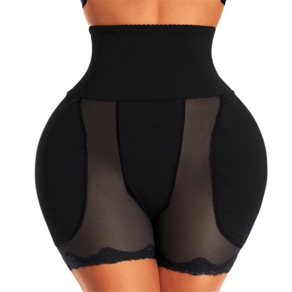 (black, XL) Padded Hip Butt Lifter Panties High Waist Trainer for Women Tummy Control Body Shaper Hip Enhancer Thigh Slim