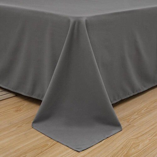 (light green, 120x230cm) Solid Color Comfortable and Skin-friendly Flat Bed Sheets Bedspread (Pillowcase Purchase Separately) 2