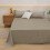 (camel, 180x230cm) Solid Color Comfortable and Skin-friendly Flat Bed Sheets Bedspread (Pillowcase Purchase Separately) 1