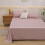 (pink, 120x230cm) Solid Color Comfortable and Skin-friendly Flat Bed Sheets Bedspread (Pillowcase Purchase Separately) 1