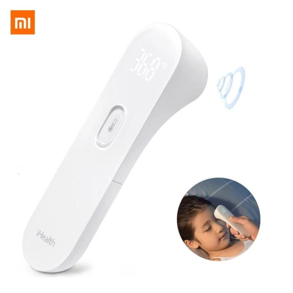 (white) Xiaomi Mijia Ihealth Thermometer Accurate Digital Fever Infrared Clinical Non Contact Measurement With Led Screen Clear Reading