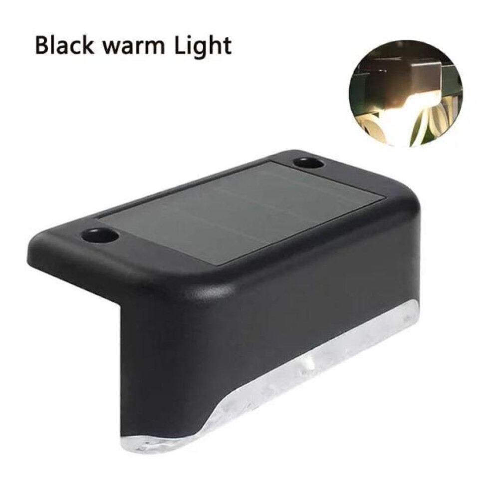 (black, 8 PCS) Solar Deck Lights 1/2/4/8/16/20/32 Pack Outdoor Step Lights Waterproof Led Solar Lights For Railing Stairs Step Fence Yard Patio And Pathway