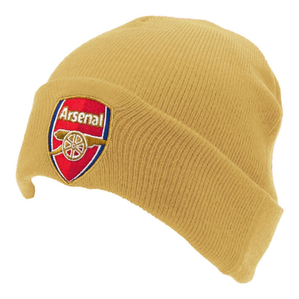 Arsenal Fc Cuff Beanie Gold