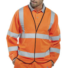 BEESWIFT FIRE RETARDANT HI-VIS JERKIN ORANGE 4XL